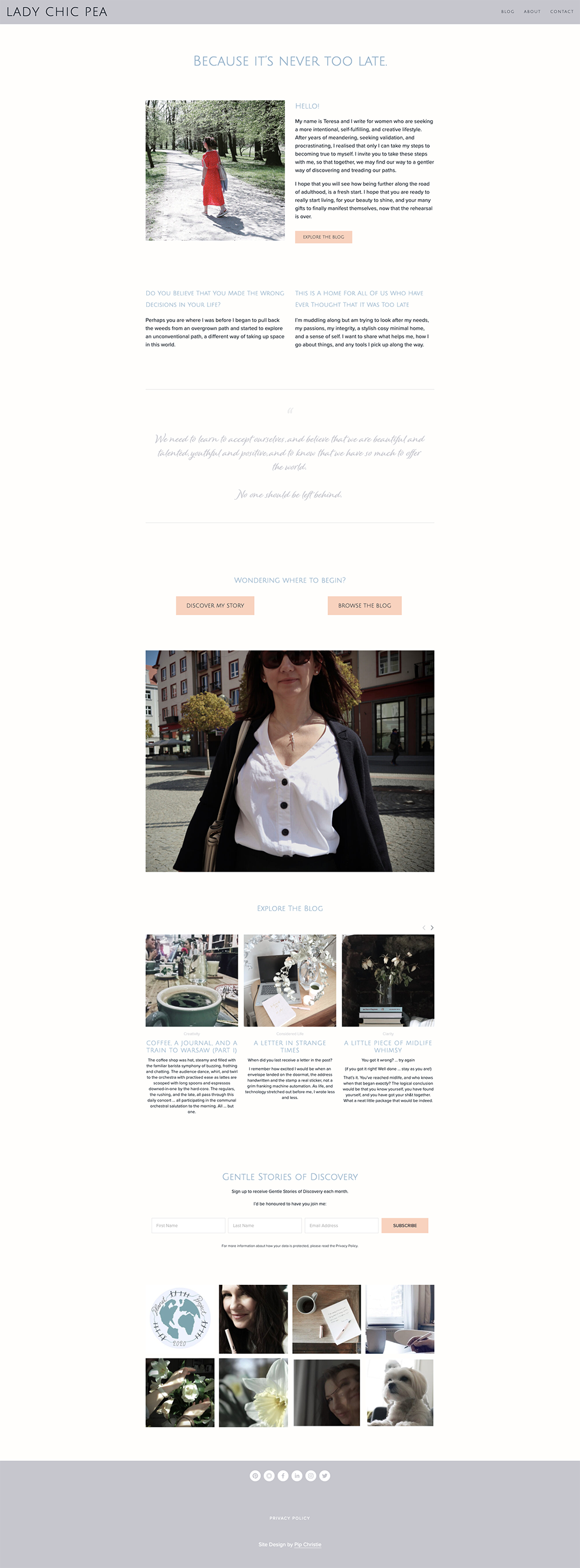 Teresa Renton - Squarespace Website Home Page